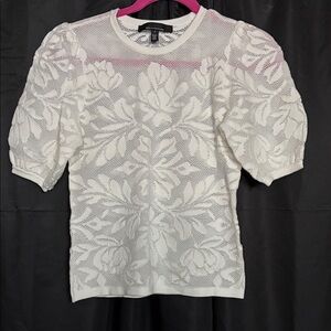 White House Black Market Floral Lace Blouse